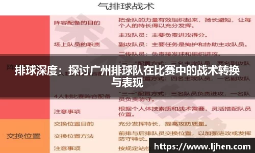 排球深度：探讨广州排球队在比赛中的战术转换与表现